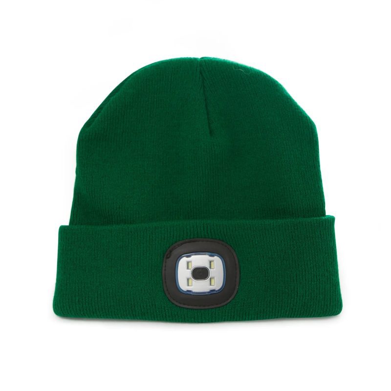 BrightLEDLightUpGreenBeanieHatkikkerland