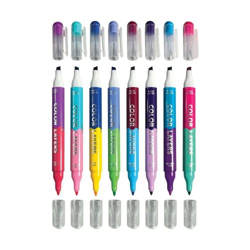 ColorLayersDouble EndedLayeringMarkers Setof8ooly4