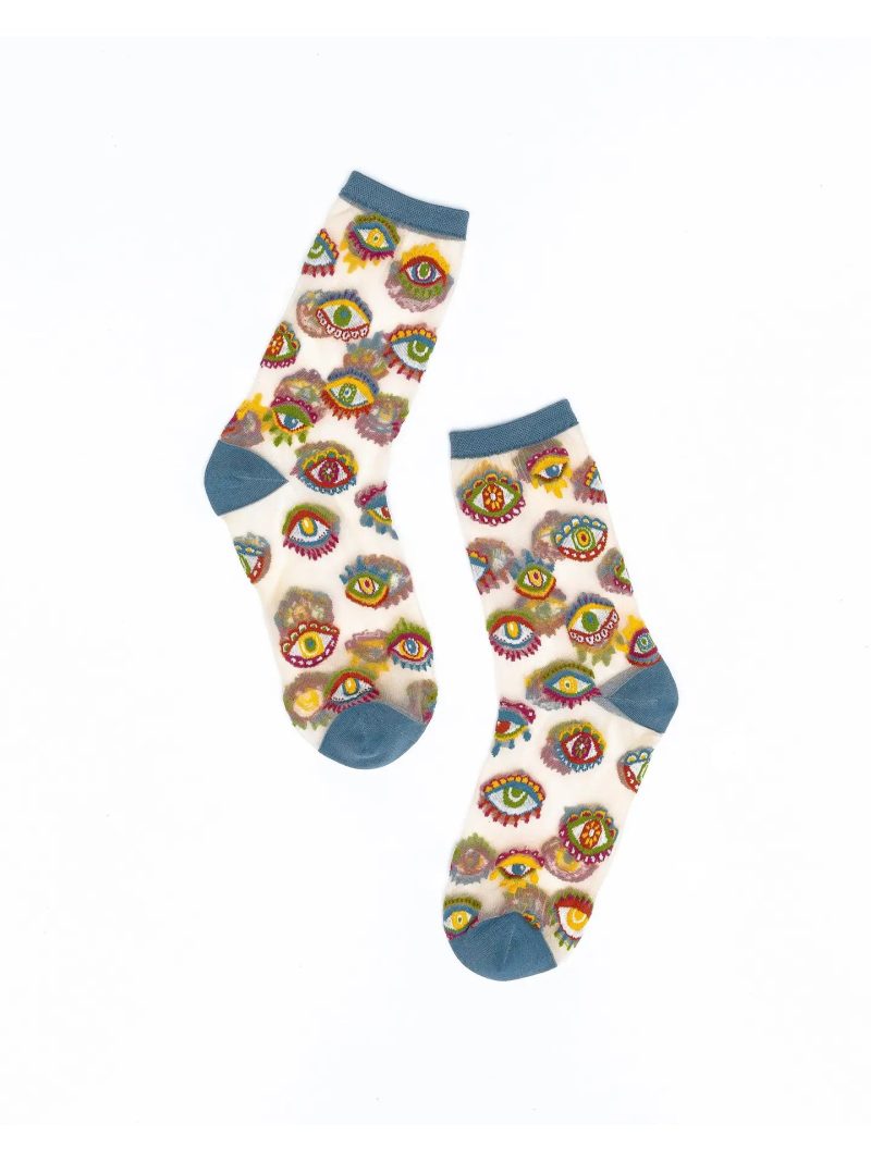 EvilEyeSheerCrewSocksockcandy