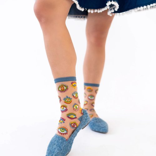 EvilEyeSheerCrewSocksockcandy8