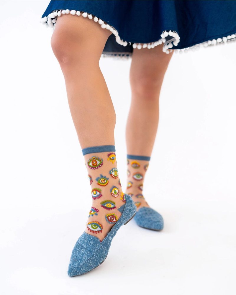 EvilEyeSheerCrewSocksockcandy8