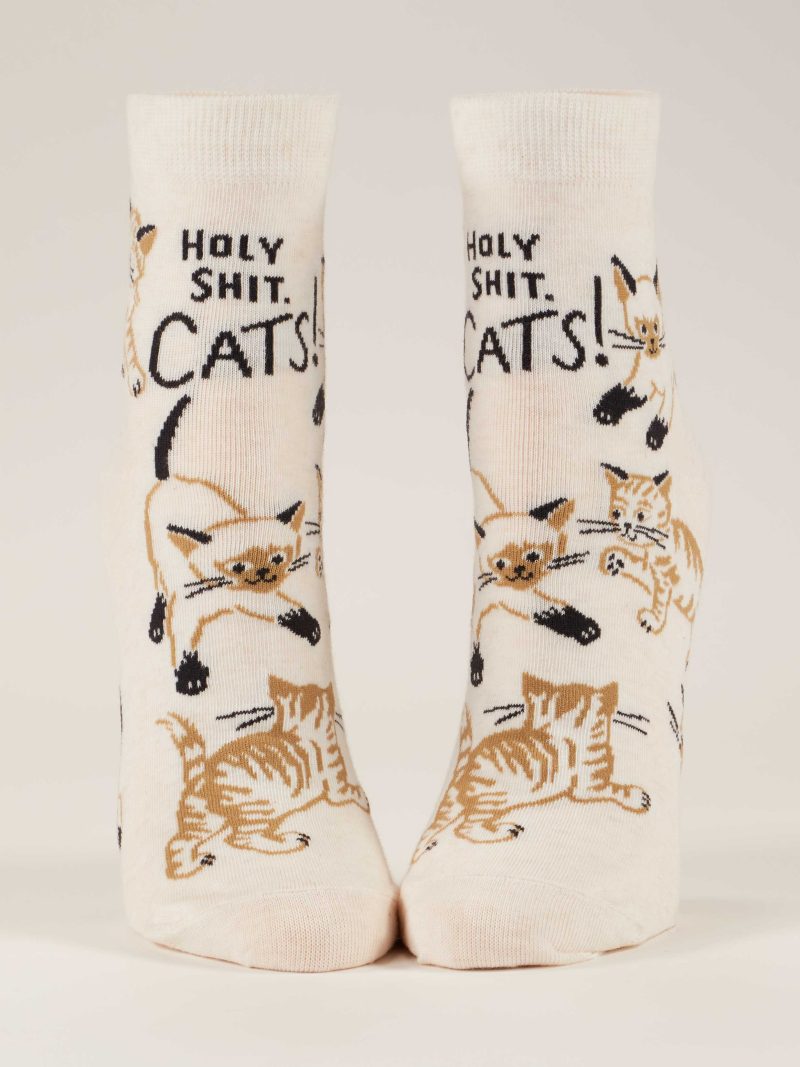 HolyShit.Cats W AnkleSocksblueq