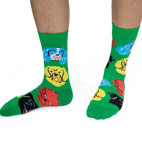 KristinaMicottiDogs Men sCrewSocksyellowowl2