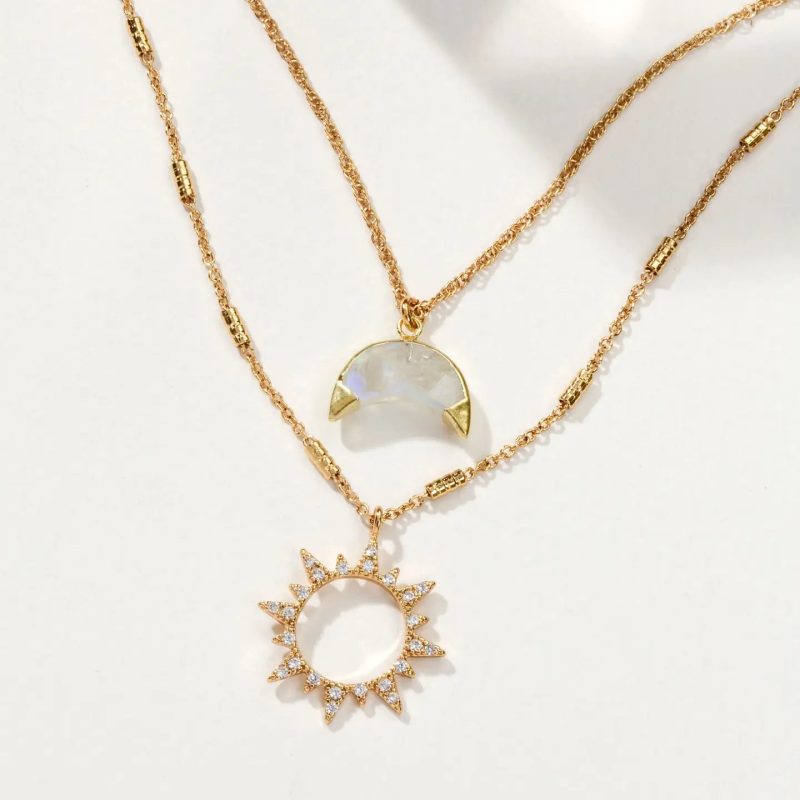 LiveBytheSun LoveBytheMoonNecklaceSet Moonstonelunanorte