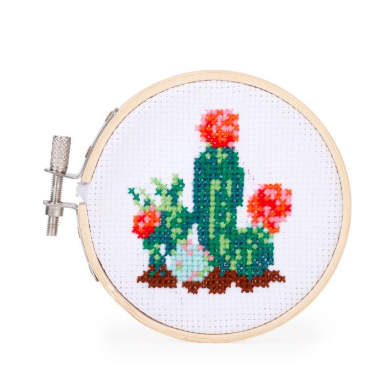 MiniCrossStitchKit Cactuskikkerland