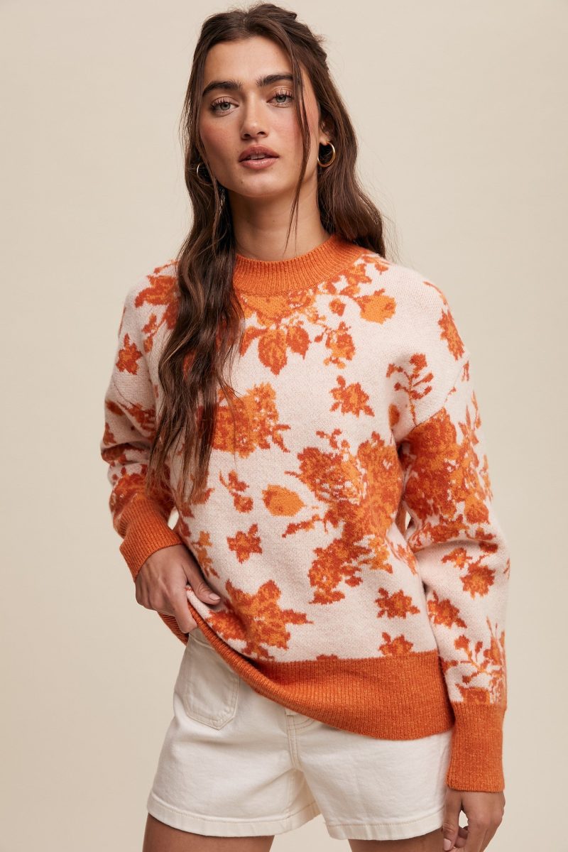 Orange Rose Floral Sweater listicle 2