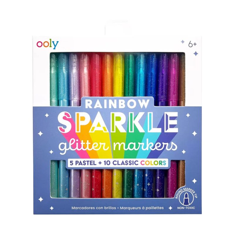 RainbowSparkleGlitterMarkers Setof15ooly