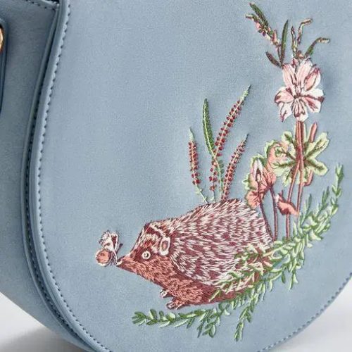 RebeccaSaddleBagEmbroideredHedgehogPaleBluefableengland5