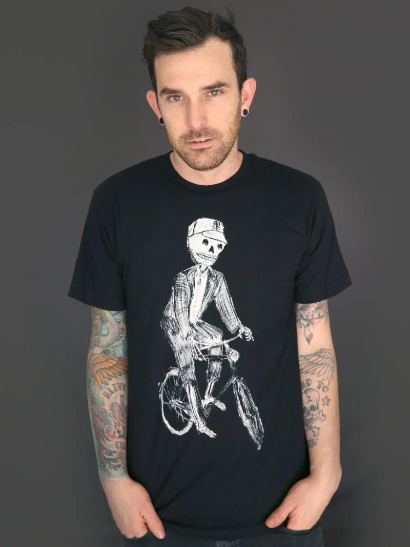 SkeletonBicycleTeeDarkCycleClothing2