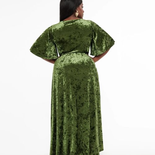 SmakParlourPlusSize1970sMossyGreenVelvetCutoutMaxiDresssmakparlouruniquevintage3