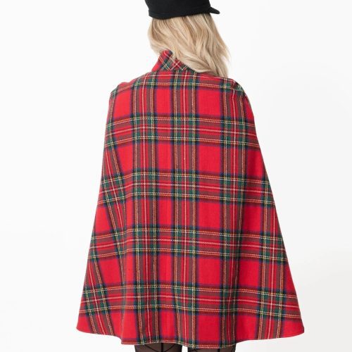 SmakParlourRedPlaidSavileRowCapeCoat2