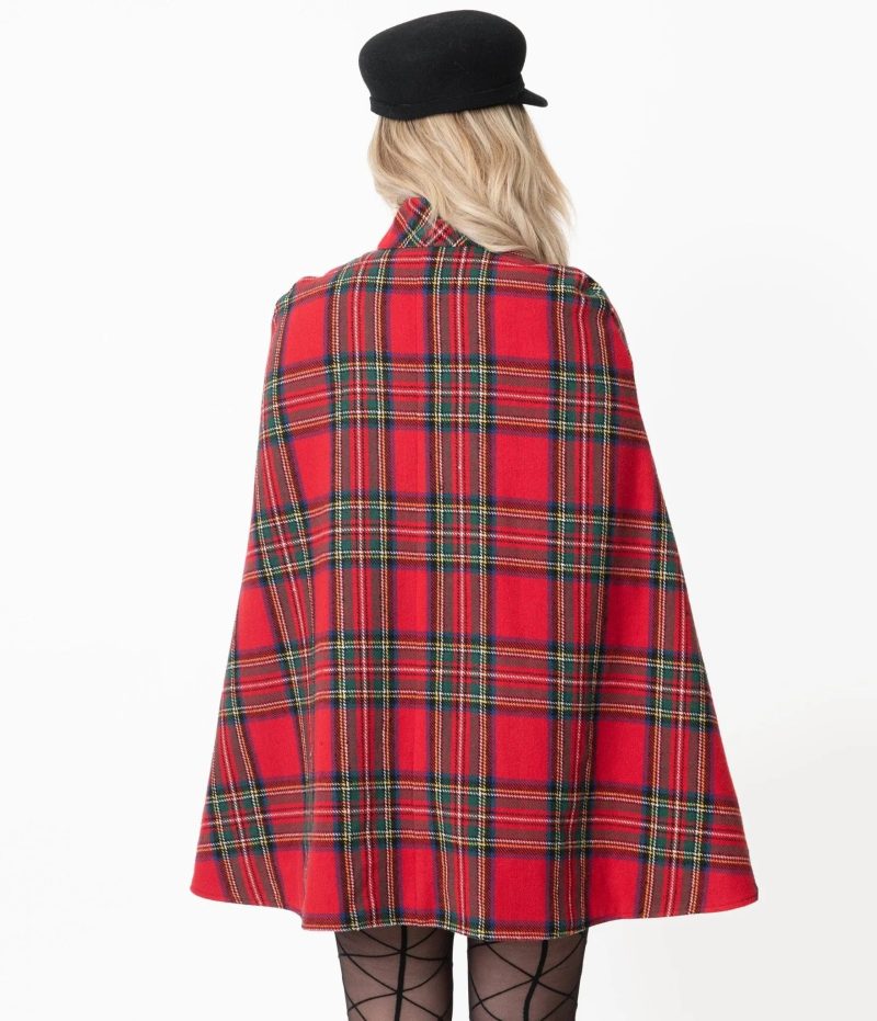 SmakParlourRedPlaidSavileRowCapeCoat2