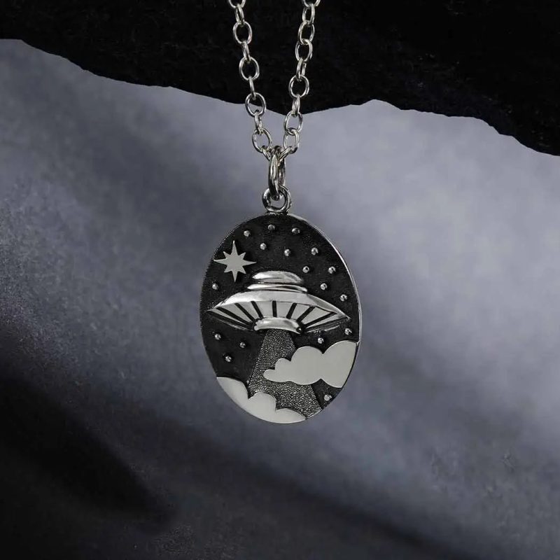 SterlingSilver18InchUfoinCloudsNecklaceninadesigns