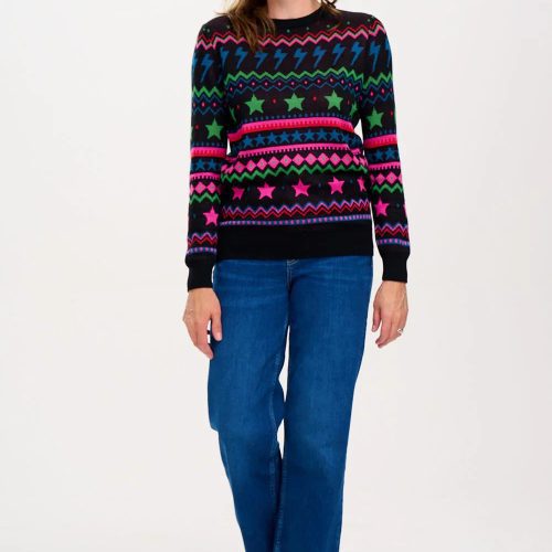 SugarhillBrightonBlackLightningandStarFairisleRosieJumper3