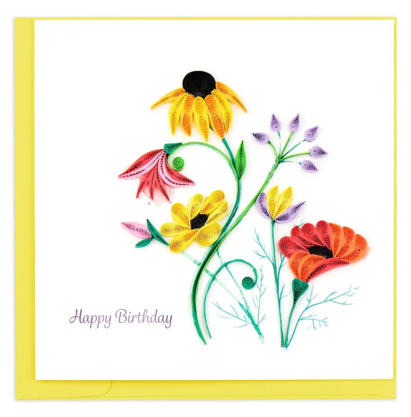 WildflowersBirthdayQuillingCard