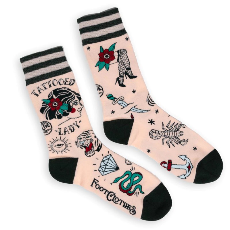 tattooedladysocksfootclothes